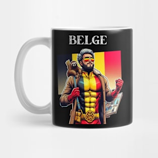 Belgian 90's  Superhero Comic Book Hero with Sloth Mug